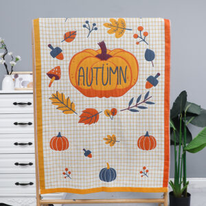 80*160 Autumn Pattern Cotton Gauze Big Bath Towel