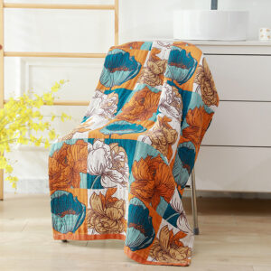 80*160CM Cartoon Floral Five-layer Gauze  Cotton Big Bath Towels