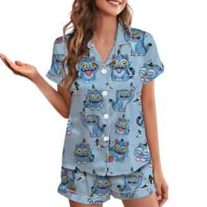 Kpop Movie Tiger Satin Pajamas Set For Women