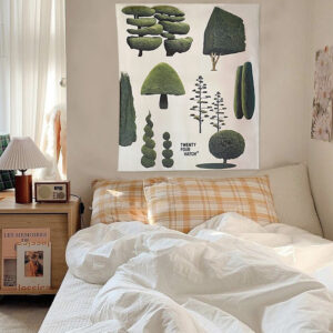 Lovely Trees Wall Hanging  Tapestry Plants for Aesthetic Home Decor