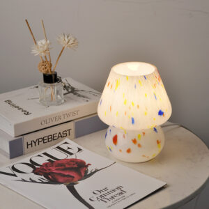 Nordic Ins Mushroom Table Lamps American Stained Glass