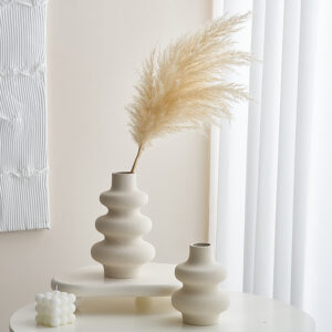 2PCS Ceramic Decorative Vase Art Ornament For Flowers