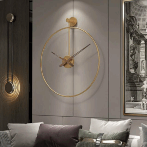 Home Living Room Decoration Luxury Large Wall Clock, 40cm, Golden