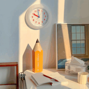 CuteLife Plastic White Modern Wall Clock