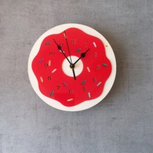 Donut Shaped Wall Clock Cartoon