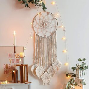 Leaf Macrame Dream Catcher Boho Macrame Wall Hagnging Handmade Tapestry
