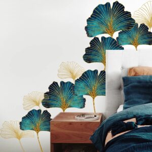 Green Ginkgo Leaf Flowers Wall Stickers Home Decoration Wallpaper
