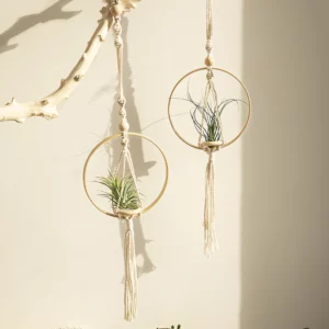 Macrame Air Hanging Planter Flower Pots Boho Home Decorative