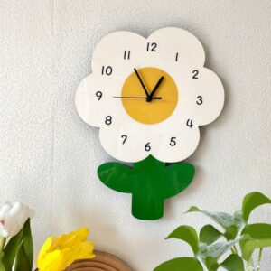 Flower Hanging Wall Clock